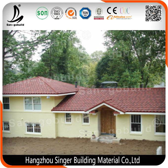 Roofing Building Material Bent Types Lowest Colorful Stone Coated Roof Tiles 3