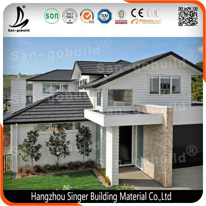 Color Galvanized Steel Material Lowest Stone Coated Metal Roof Tile For Sale 2