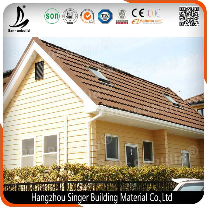 Color Galvanized Steel Material Lowest Stone Coated Metal Roof Tile For Sale 4