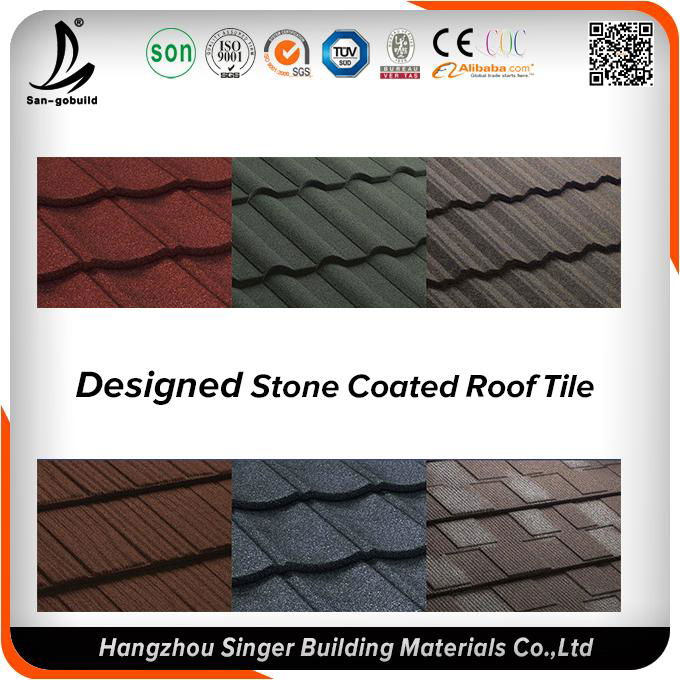 Color Galvanized Steel Material Lowest Stone Coated Metal Roof Tile For Sale 5