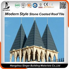 Milano Type And Bent Galvanized Stone Coated Steel Roofing Tiles