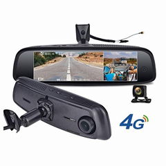  3 cams record android 5.1 car video recorder with 8inch adas wifi GPS navigatio