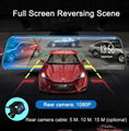 H50P 10inch car video record with parkig sensor function dual lens HD1080P 2