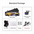 H50P 10inch car video record with parkig sensor function dual lens HD1080P 5