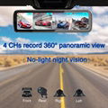 2021 newest 4 cams record android 9.0 car video record night vision GPS WIFI 