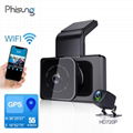 Phisung K10 3in dual lens GPS dash camera night vision function  1