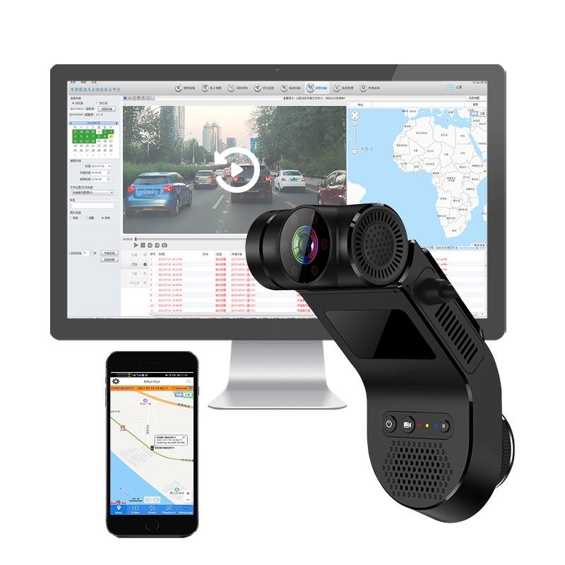 Phisung T5 dual cams mini 4g dash camera for fleet management on cmsv6 3