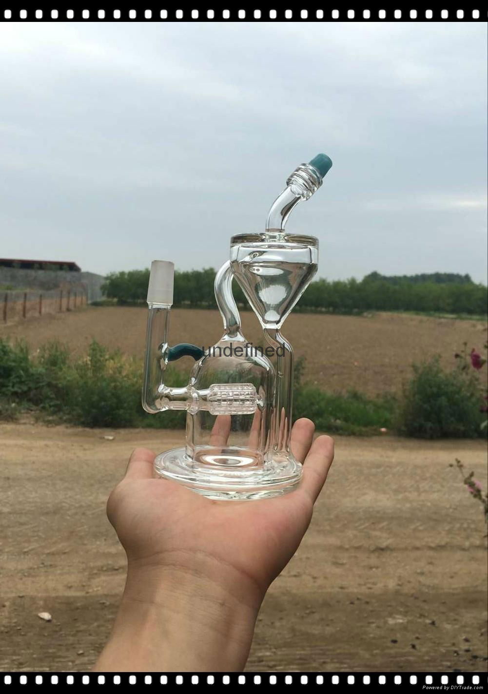 Recycle clean glass water pipe with 14mm joint handmade boro glass bongs