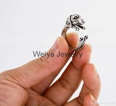 2016 Fine Jewelry Brass Knuckles Rings with Dachshund Dog For Men/Women's Vintag