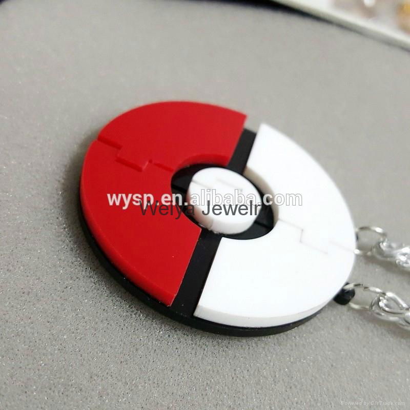 Pokemon Game Pokeball Pendant Necklace With Couples Laser Cut For Fans Acrylic J 4