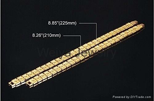 Hot Sales Luxury Jewelry Plated Mesh Men's Bracelets with Gold Hand Chain