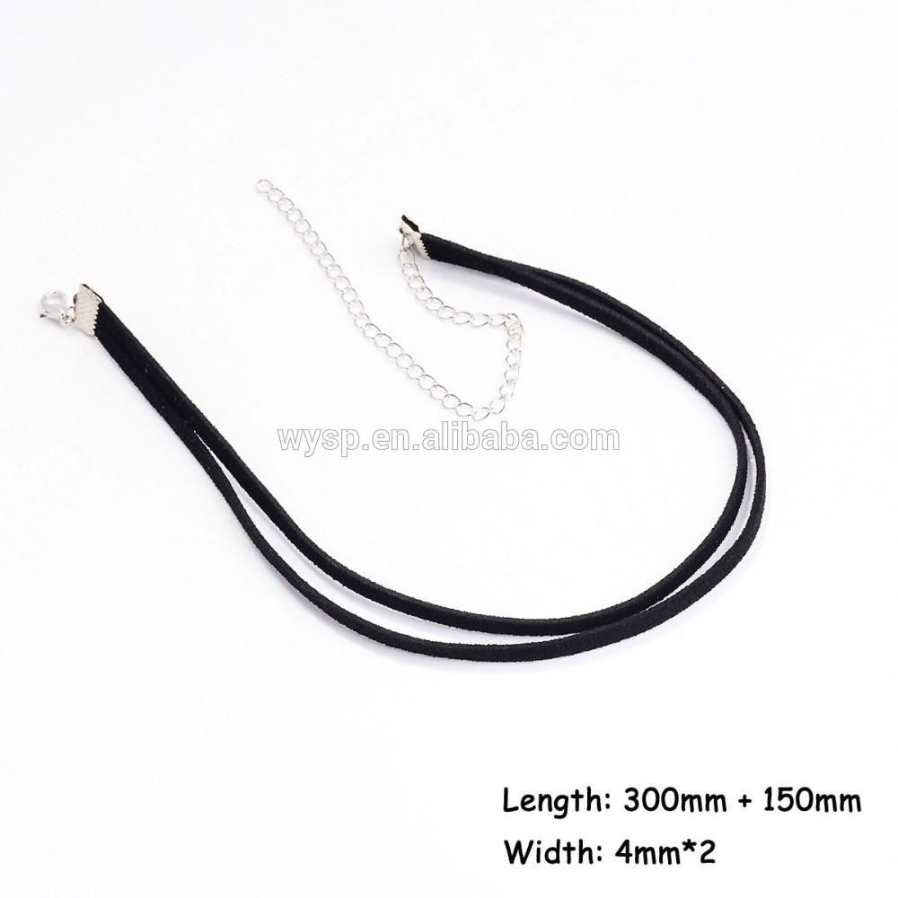 2016 New Arrival Fashion Simple Black Leather Choker With Faux Suede Velvet Shor 3