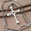 2016 Fashion Solid Polished Cross Pendant Necklace with 14k Yellow Gold 5