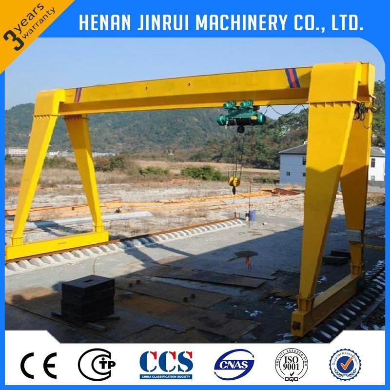 rail mounted mobile 5 ton single girder gantry crane