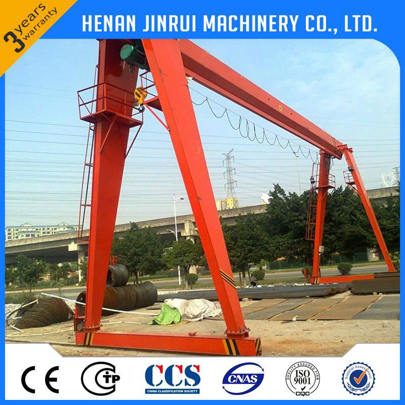 rail mounted single girder gantry crane 5 ton