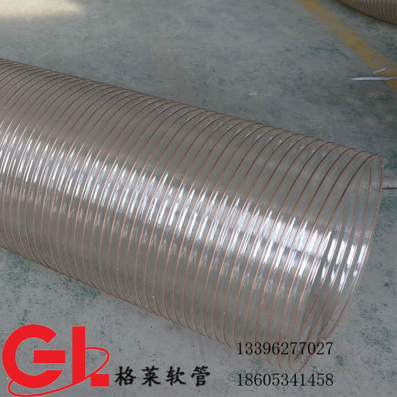 75mm*0.6mm进口料 pu聚氨酯镀铜钢丝伸缩软管 4