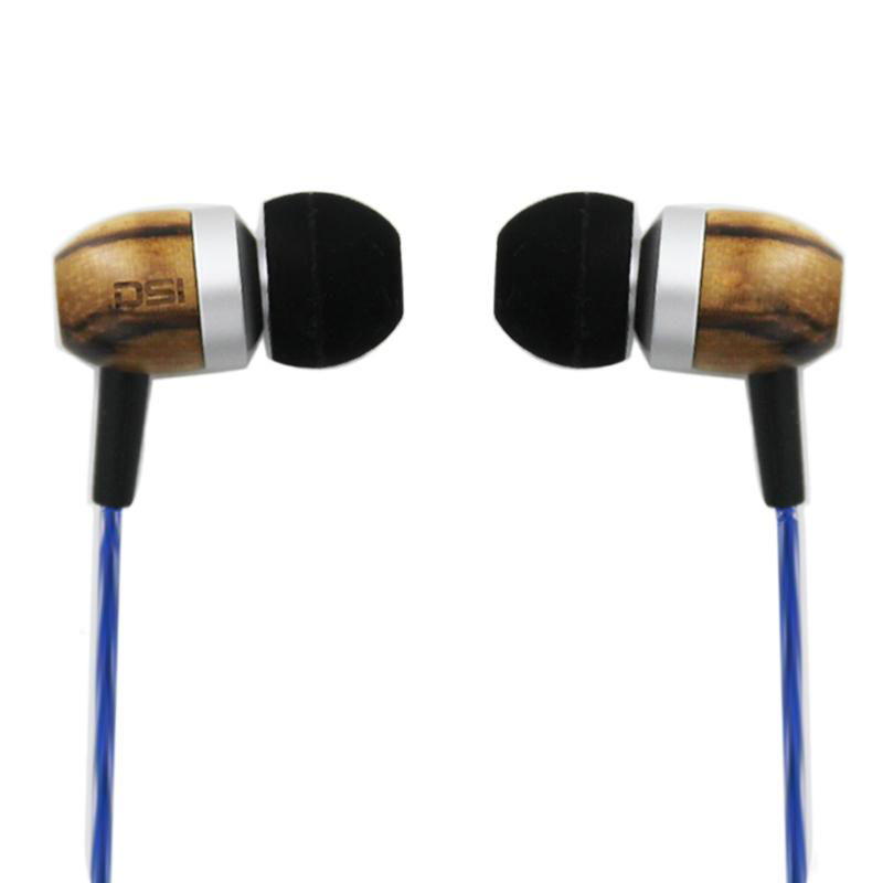 Innovative high quality new wooden earphone for mobile phone