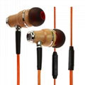 Hot sell wooden branded earphone with