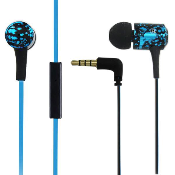  Popular earphones Metal earphones with flat cable from china factory 3