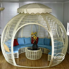 outdoor furniture garden PE rattan gazebo 