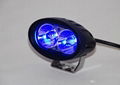 High quality blue lighting 10w work light waterproof forklift warning light 4