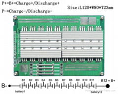 44.4V 12S  pcb lithium battery pack  bms12S