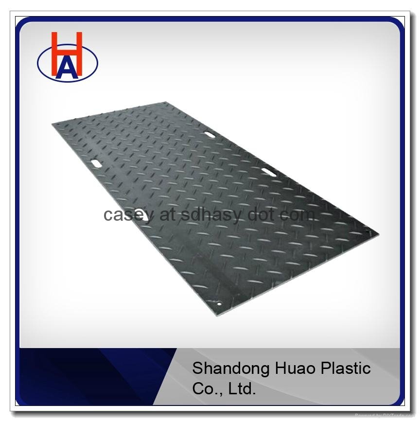 UHMWPE engineering plastic ground protection mat with high impact resistance 