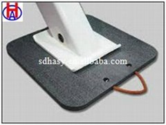 yellow and black HDPE crane outrigger pads from China factory  