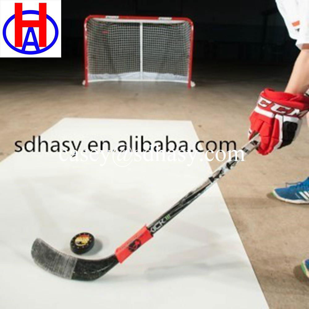 plastic HDPE white ice hockey shotting pad  2