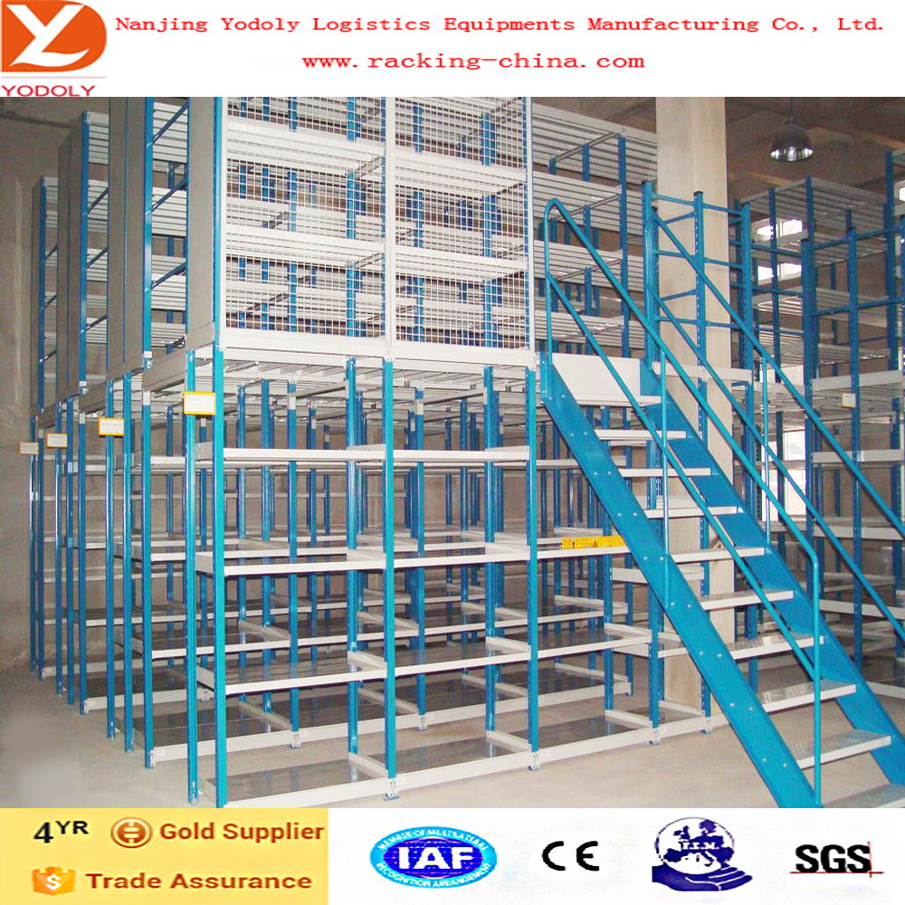 Powder Coated Steel Material Heavy Duty Mezzanine Floor Racking