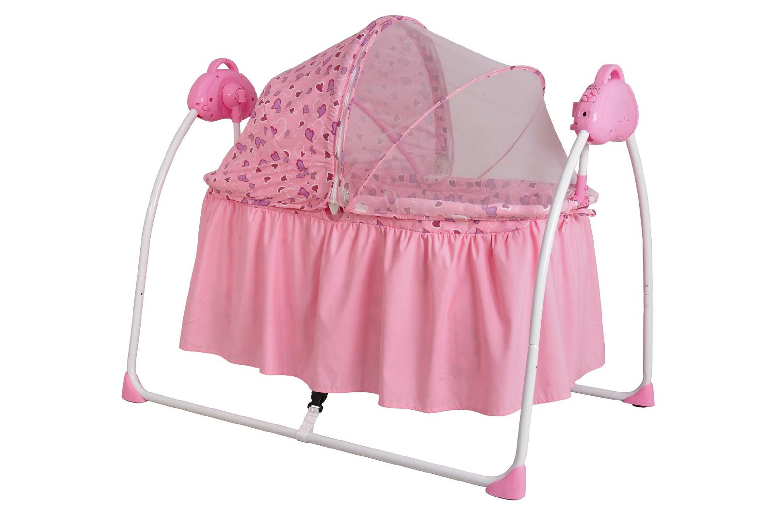 Multi-function baby rocking bed swing cradle with mosquito net 3