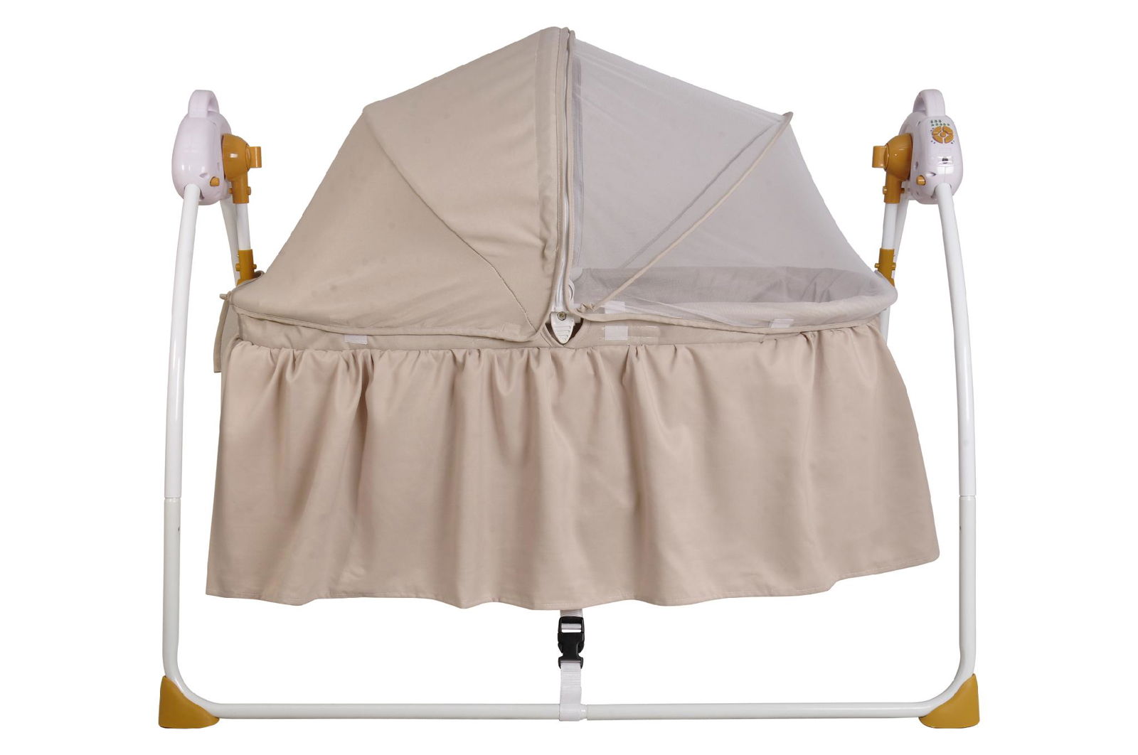 Multi-function baby rocking bed swing cradle with mosquito net 4