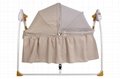 Multi-function baby rocking bed swing cradle with mosquito net 4
