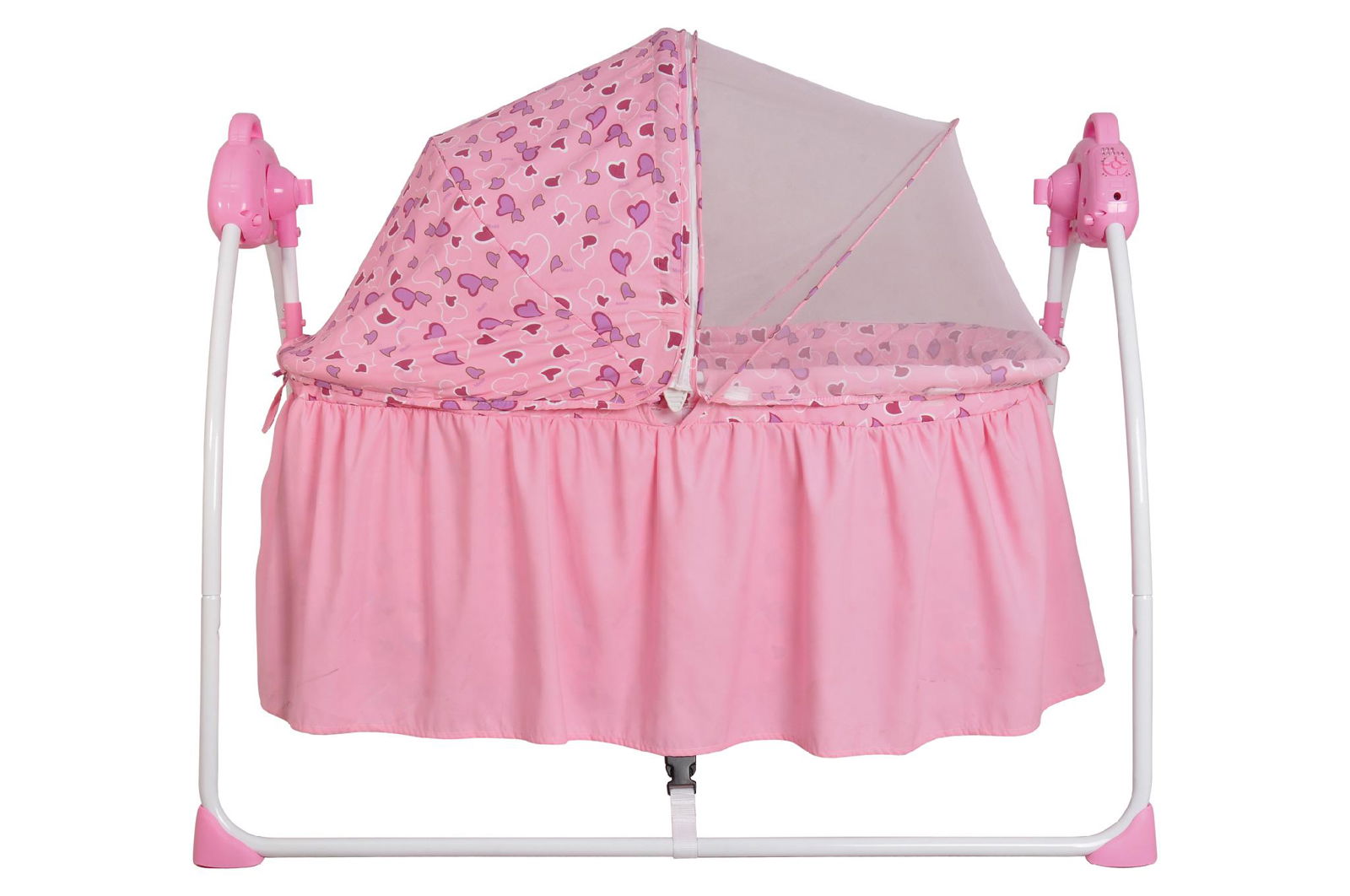 Multi-function baby rocking bed swing cradle with mosquito net