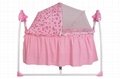 Multi-function baby rocking bed swing cradle with mosquito net