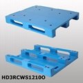 1200*1000*125 mm Stack-able plastic pallet with 6 runners bottom and open deck -
