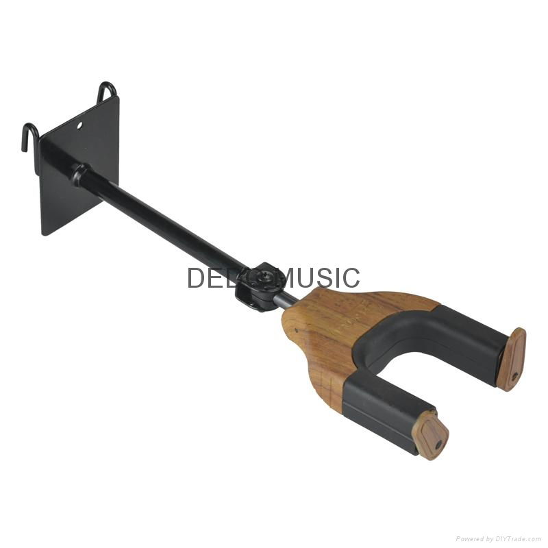 Auto Lock Net Wall Hanger Type Wooden Guitar Hanger 2