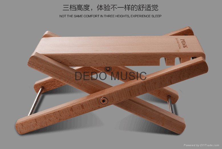 Foldable Solid Wood  Foot Resting Bench Guitar Pedal 