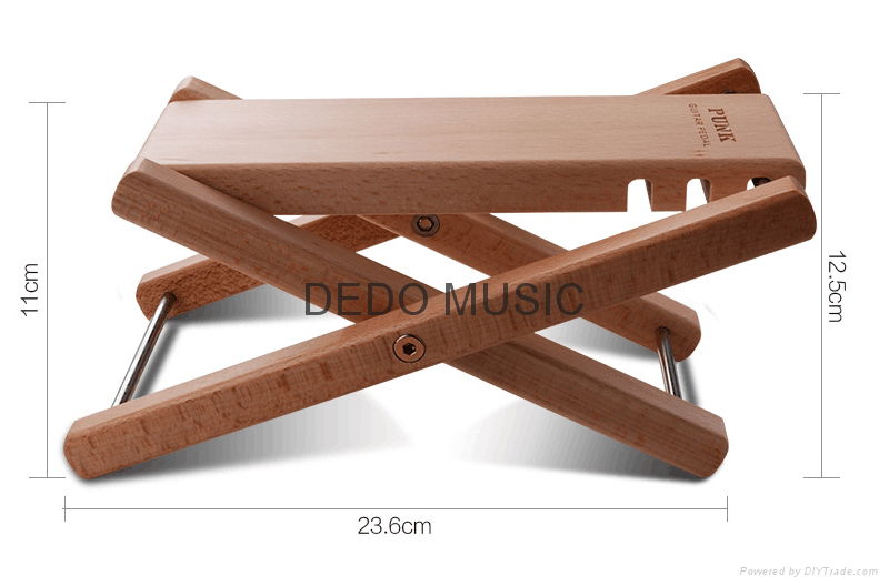 Foldable Solid Wood  Foot Resting Bench Guitar Pedal  4