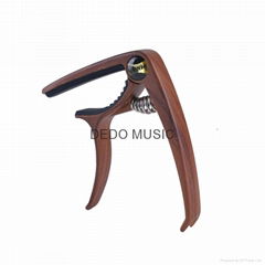 latest  guitar capo wooden model with Bridge Pin Puller / String Driver