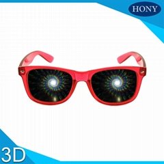  OEM Bulk Heart Clear Spiral 13500 Diffraction Lens Plastic Diffraction Glasses