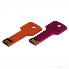 Metal Key Shaped USB 2.0 Flash Drive Optional Colours