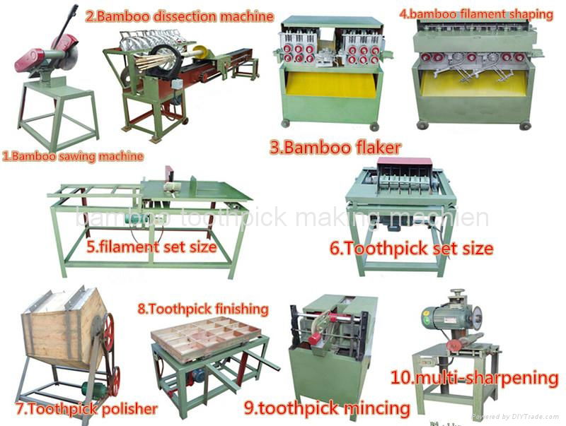 bamboo toothpick making machine or bamboo toothpick maker line