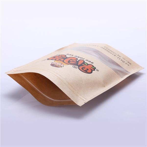 Gravure Printed Clear Window Food Paper Pouch For Dried Fruit 2
