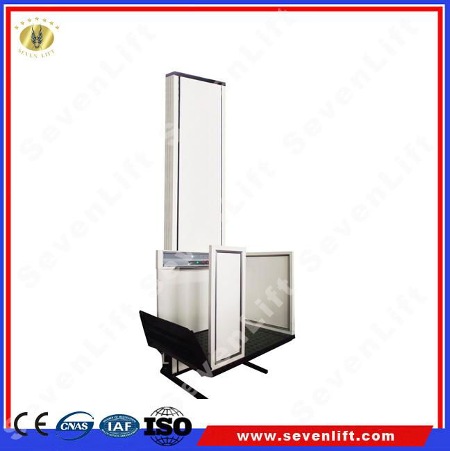 Small glass shaft wheelchair elevator lift for home 4