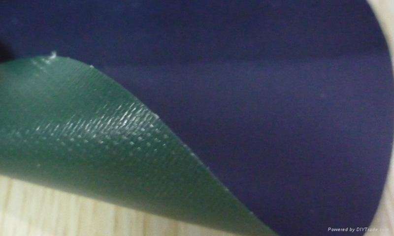 墨绿色贴合双面PVC夹网布0.35mm下水裤面料