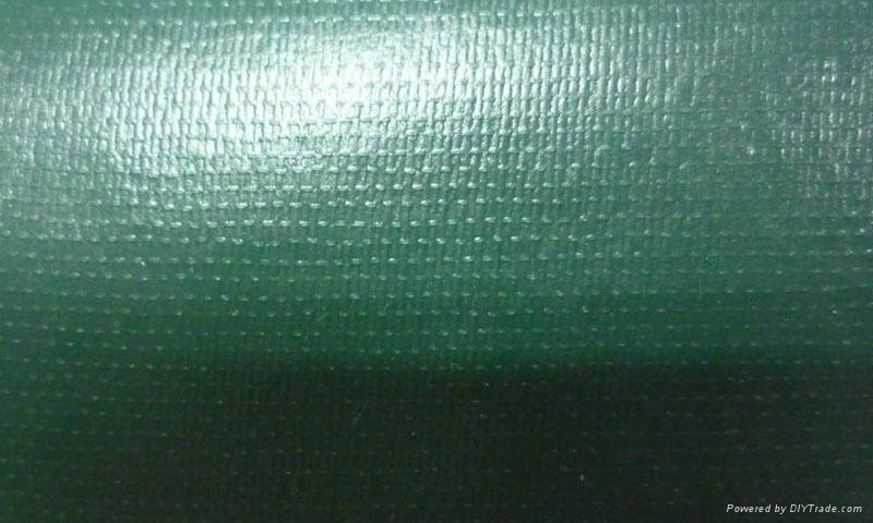 墨绿色贴合双面PVC夹网布0.35mm下水裤面料 2
