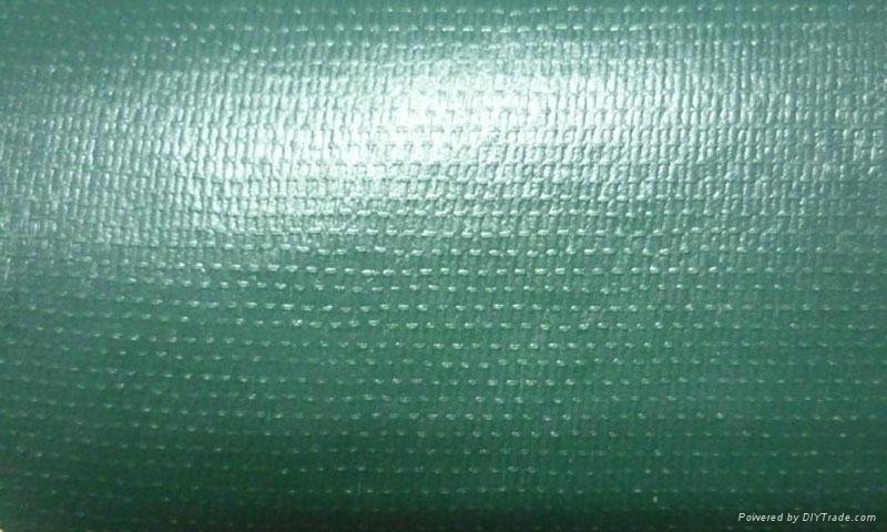 墨绿色贴合双面PVC夹网布0.35mm下水裤面料 4