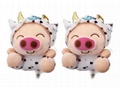 Plush Pig Toy With White Overcoat