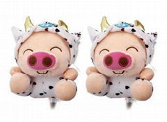 Plush Pig Toy With White Overcoat